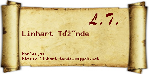 Linhart Tünde névjegykártya